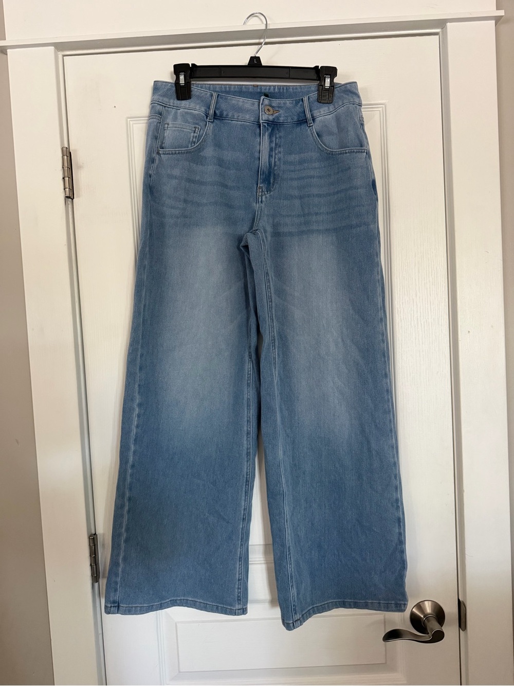 HALARA Light Blue Wide-Leg High-Rise Jeans